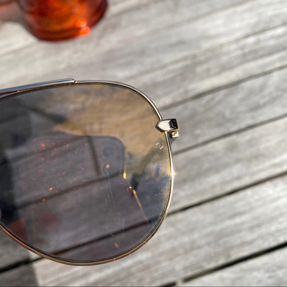 🕶 RAG & BONE YELLOW BLUE MIRRORED AVIATOR SUNNIES